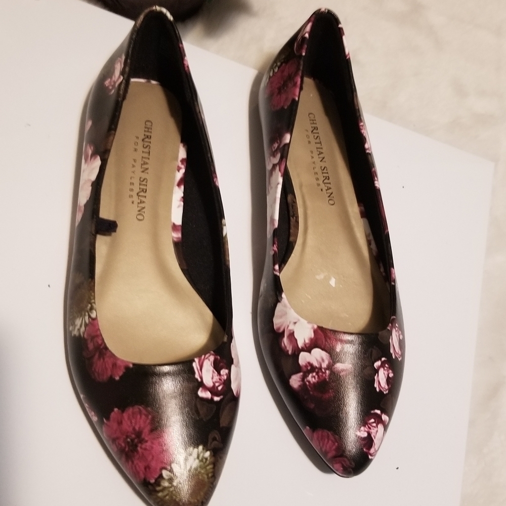 Christian Siriano Black and Pink Flats